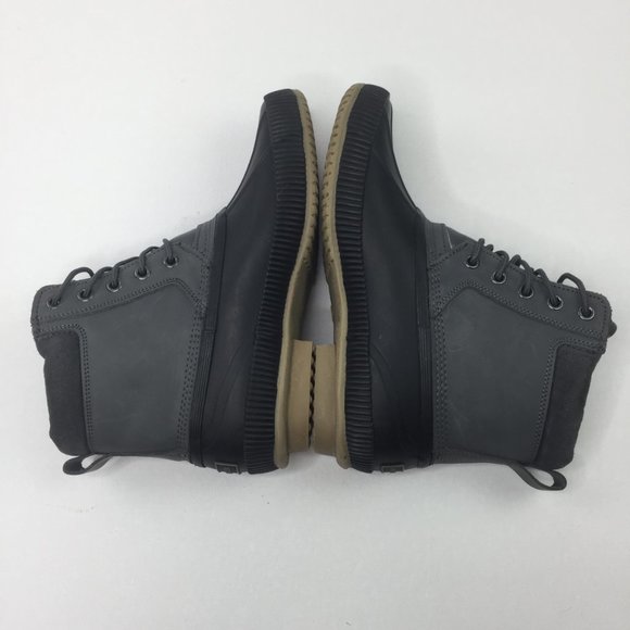 832. Tommy Hilfiger Sleek Waterproof Black Rain & Snow Duck Ankle Boots - Picture 4 of 16